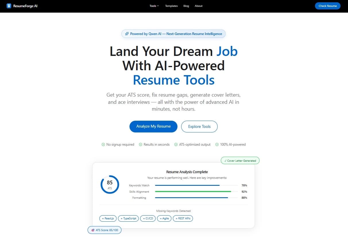 ResumeForge AI project outcome